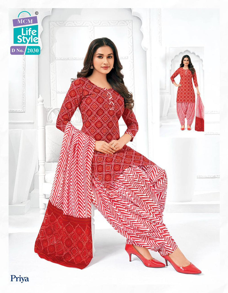 Mcm Lifestyle Priya Vol 20 Cambric Cotton Printed Ready Made Patiyala Suits