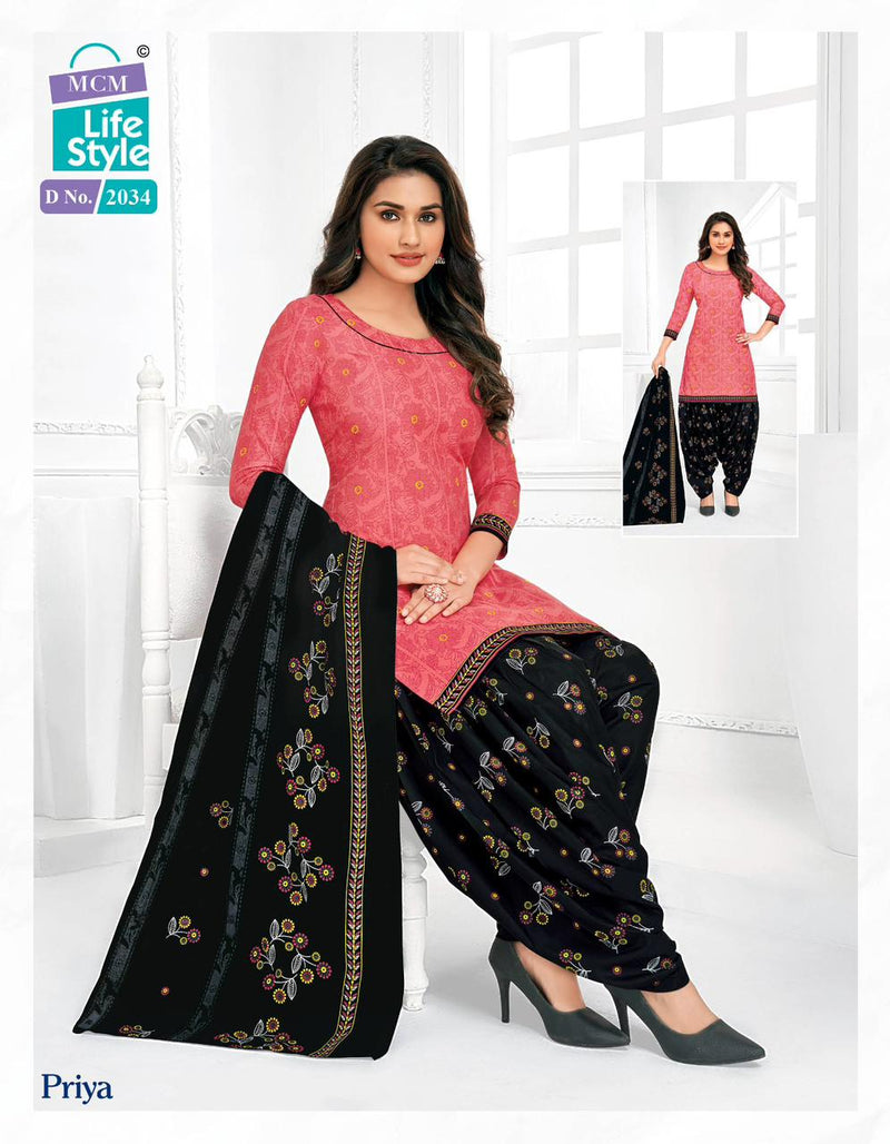 Mcm Lifestyle Priya Vol 20 Cambric Cotton Printed Ready Made Patiyala Suits