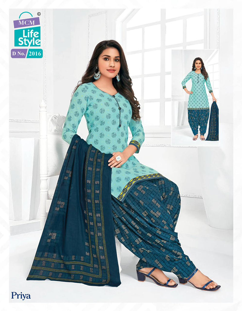 Mcm Lifestyle Priya Vol 20 Cambric Cotton Printed Ready Made Patiyala Suits