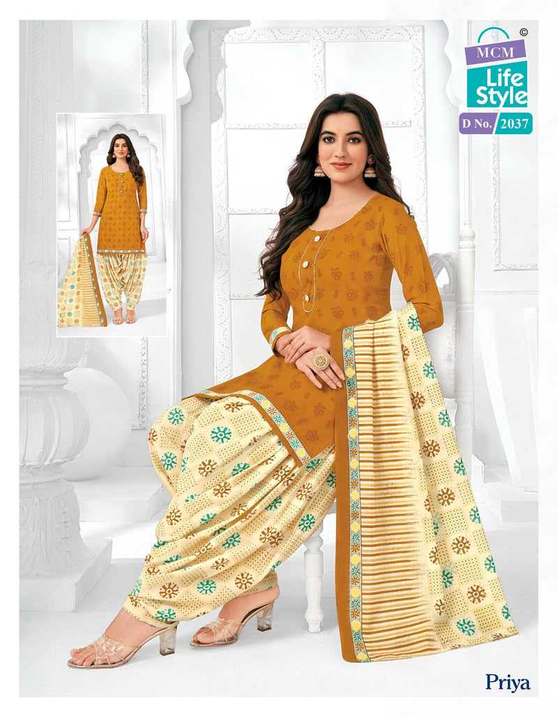 Mcm Lifestyle Priya Vol 20 Cambric Cotton Printed Ready Made Patiyala Suits