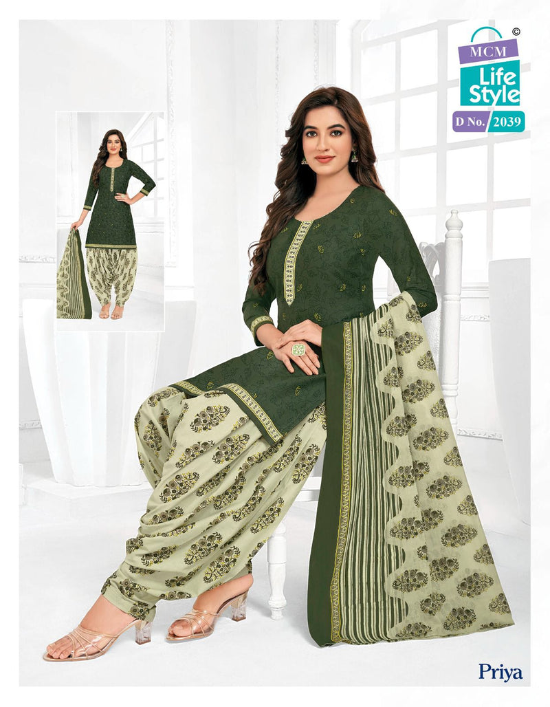 Mcm Lifestyle Priya Vol 20 Cambric Cotton Printed Ready Made Patiyala Suits