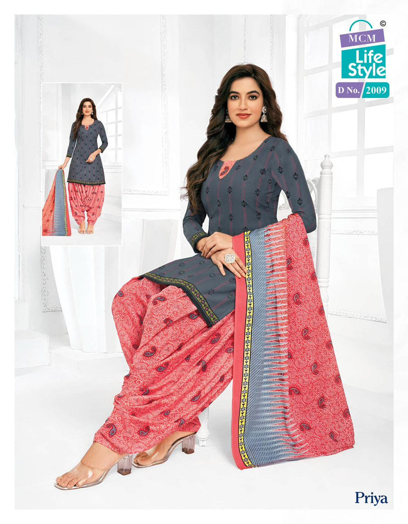 Mcm Lifestyle Priya Vol 20 Cambric Cotton Printed Ready Made Patiyala Suits