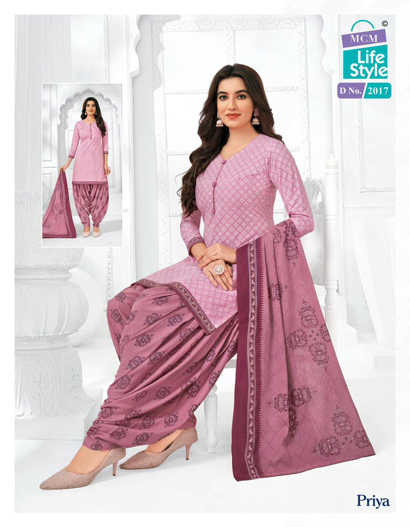 Mcm Lifestyle Priya Vol 20 Cambric Cotton Printed Ready Made Patiyala Suits