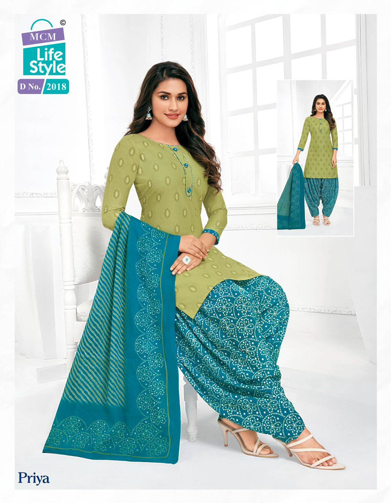 Mcm Lifestyle Priya Vol 20 Cambric Cotton Printed Ready Made Patiyala Suits