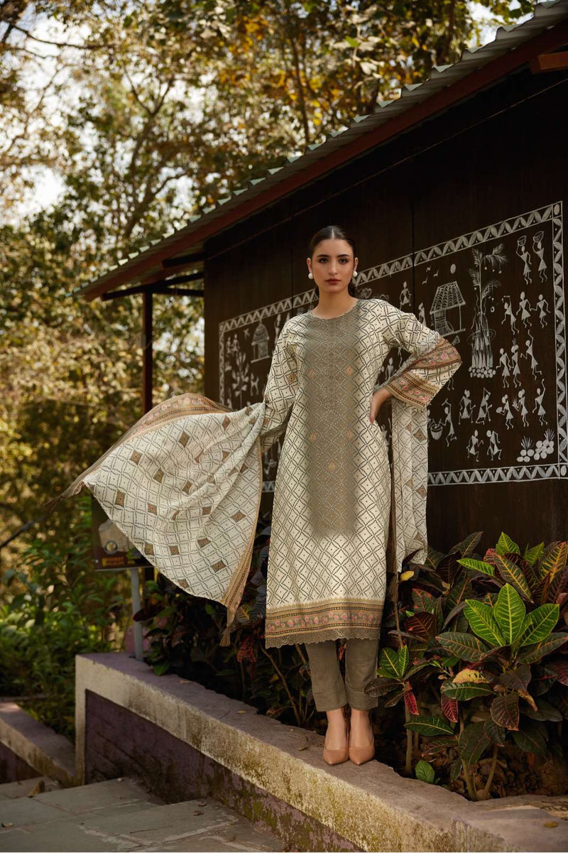 PRM Trendz Nafisha Muslin Silk Digital Print With Heavy Fancy Work Casual Salwar Suit