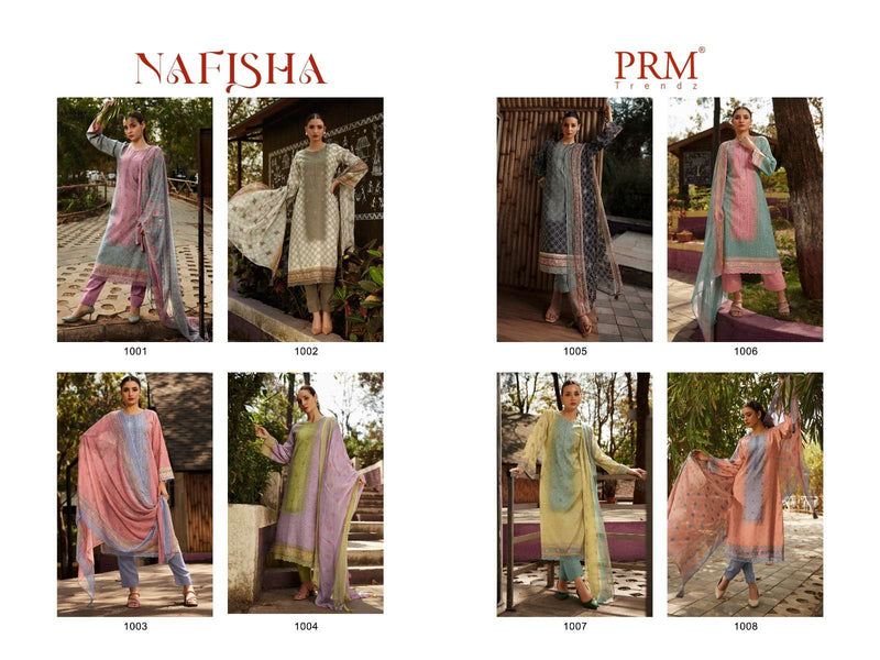 PRM Trendz Nafisha Muslin Silk Digital Print With Heavy Fancy Work Casual Salwar Suit