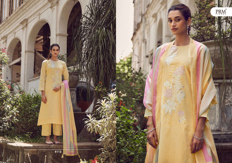 PRM Trendz  Zaahira Lawn Cotton Lines Petting With Fancy Work With Digital Print Suit