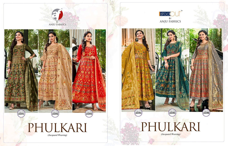 Anju Fabrics Phulkari Silk Jacquard With Meenakari Designer Ready Made Suits