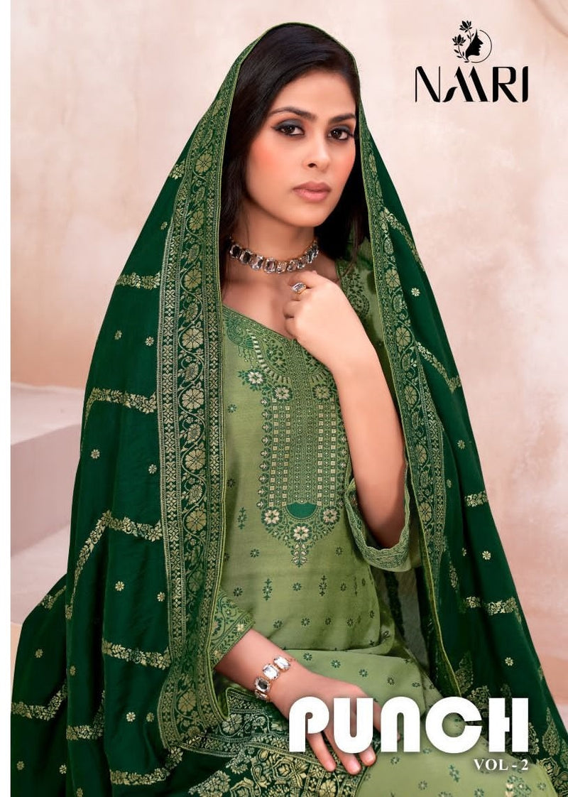 Naari Punch Vol 2 Jacquard Embroidery Designer Suits Collections