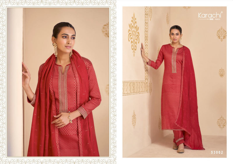 Kesar Karachi Prints Paridhan Jam Satin Digital Print With Fancy Embroidery Work Suits