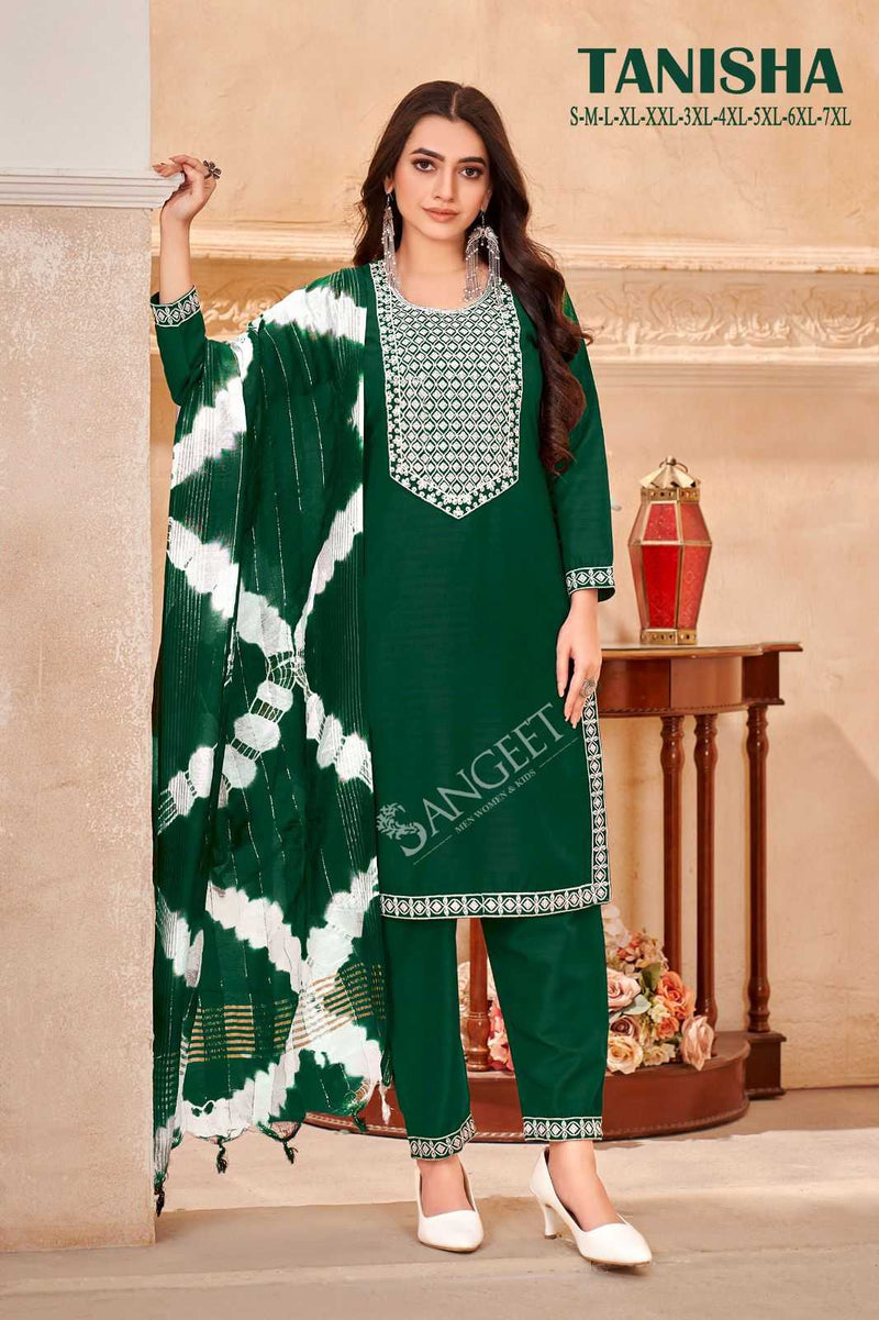 Pr Clothing Tanisha Viscose Rayon With White Embroidery Work Designer Salwar Suit