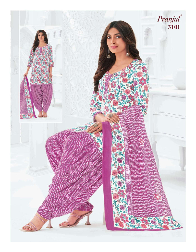Pranjul Fashion Priyanshi Vol 31 Cotton Ptinted Digital Heavy Embroidery Work Salwar Kameez