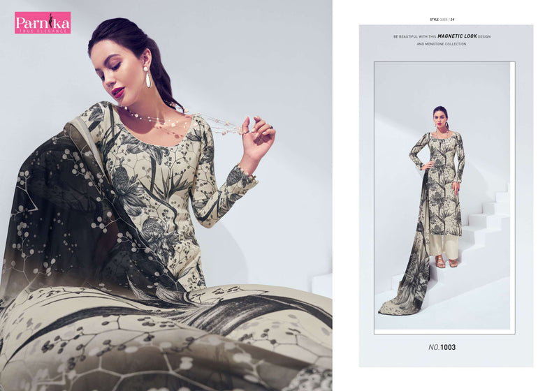 Pranka Solene Heavy Silk Embroidery With Digital Printed Designer Salwar Kameez