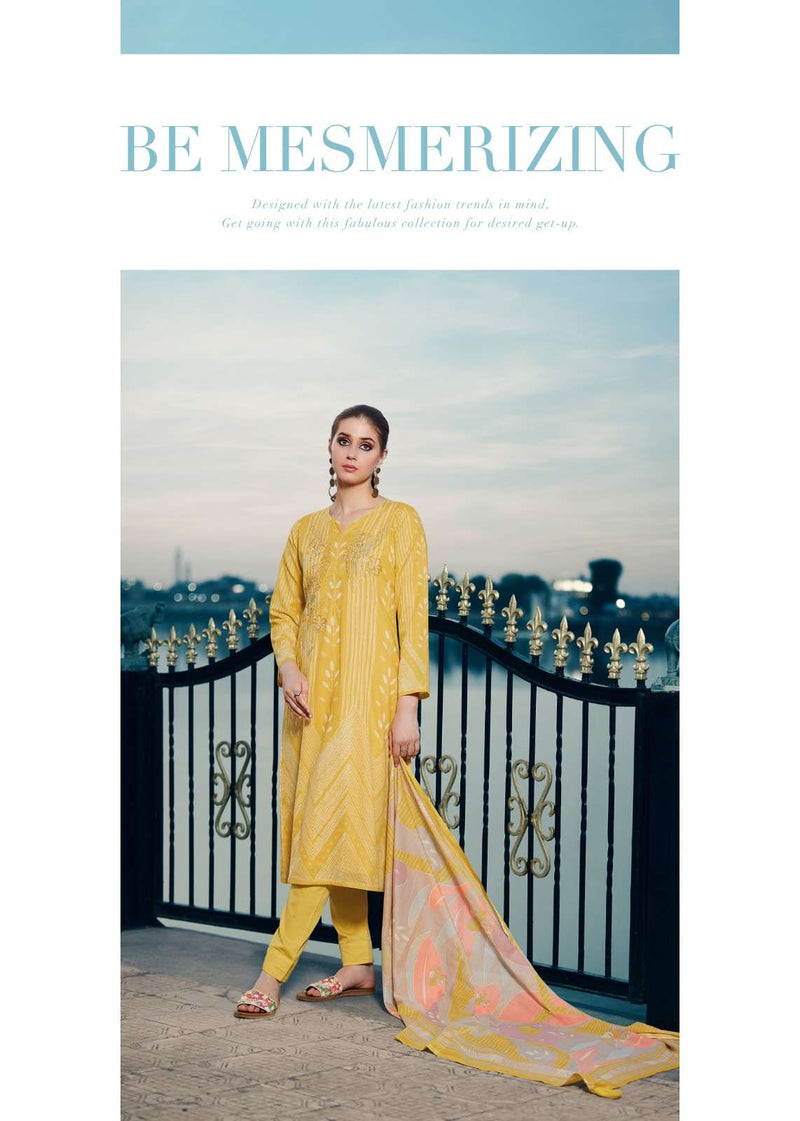 Prm Trendz Noor UI Ain Lawn Cotton With Fancy Work With Digital Printed Designer Salwar Kameez