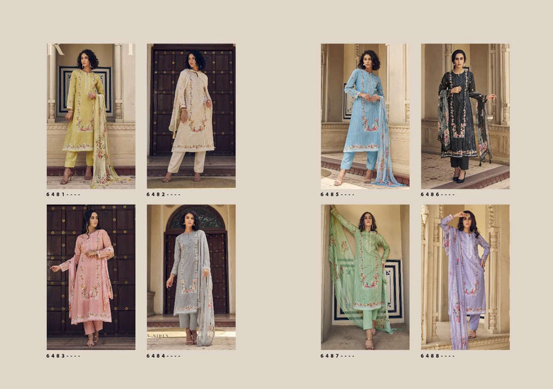 Prm Trendz Spring Glory Lawn Cotton Lines Petting With Fancy Work With Digital Printed Salwar Suit