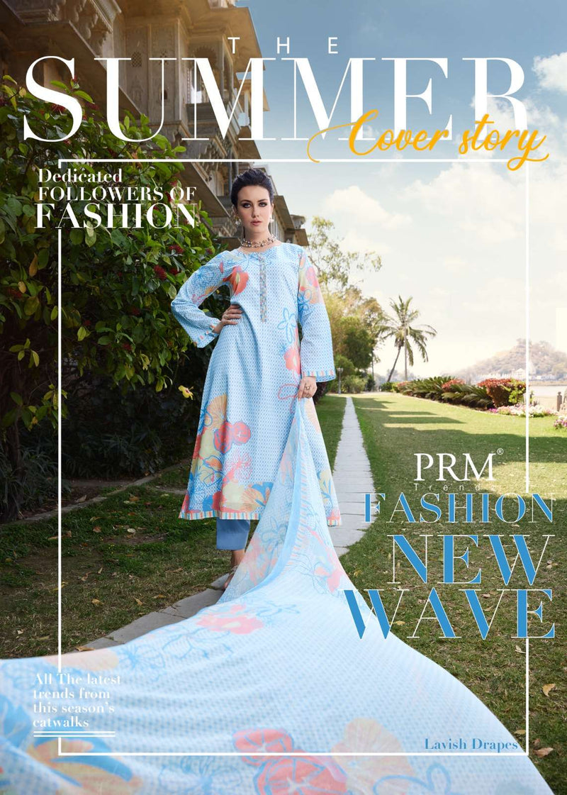 Prm Trendz Summer Cover Story Lawn Cotton With Fancy Work With Handwork With Digital Printed Salwar Kameez