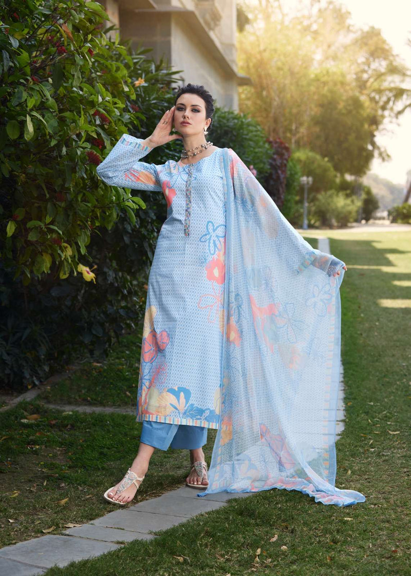 Prm Trendz Summer Cover Story Lawn Cotton With Fancy Work With Handwork With Digital Printed Salwar Kameez