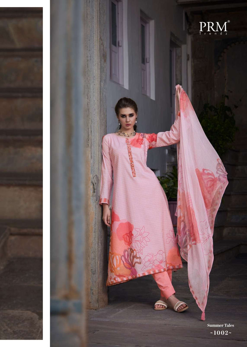 Prm Trendz Summer Cover Story Lawn Cotton With Fancy Work With Handwork With Digital Printed Salwar Kameez