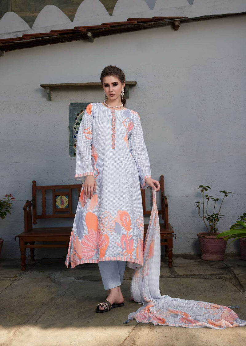 Prm Trendz Summer Cover Story Lawn Cotton With Fancy Work With Handwork With Digital Printed Salwar Kameez