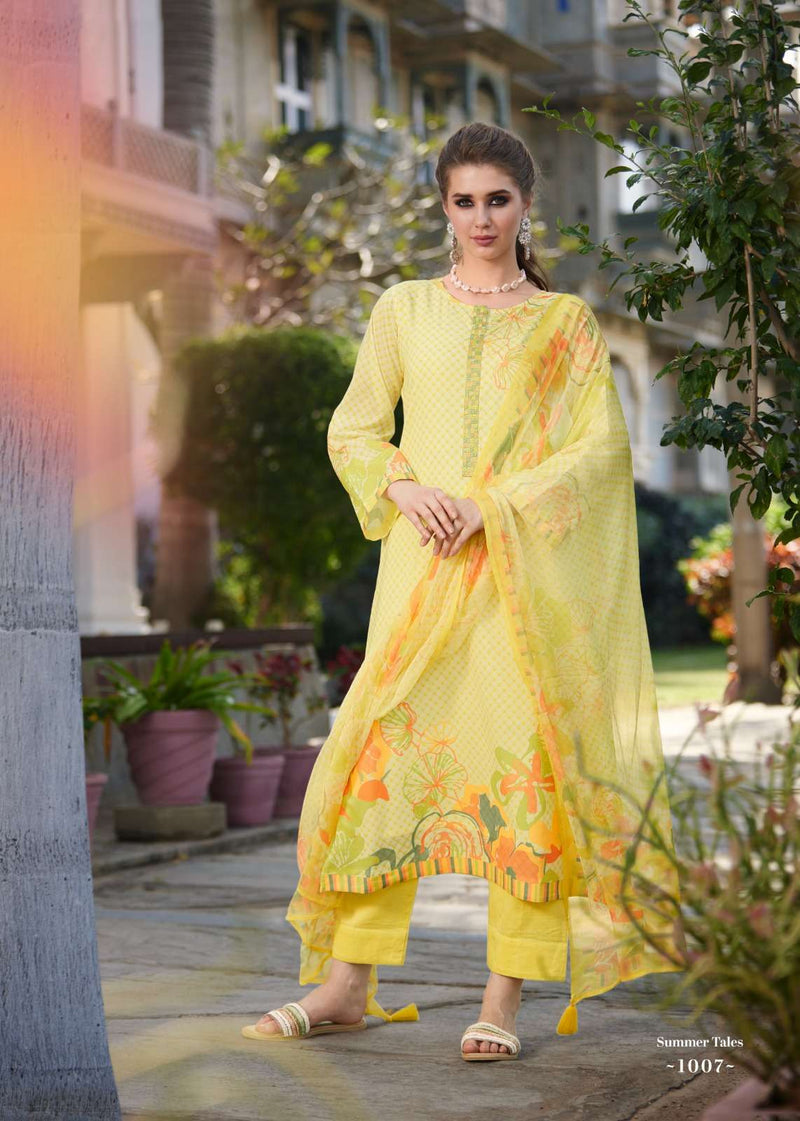 Prm Trendz Summer Cover Story Lawn Cotton With Fancy Work With Handwork With Digital Printed Salwar Kameez