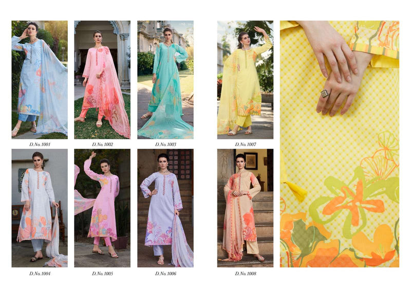 Prm Trendz Summer Cover Story Lawn Cotton With Fancy Work With Handwork With Digital Printed Salwar Kameez
