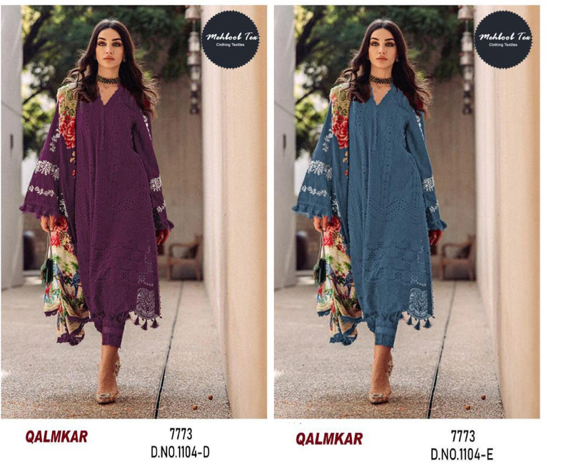 Mehboob Tex Qalmakar Collection Vol 2 Cotton With Heavy Self Embroidery Fancy Salwar Kameez