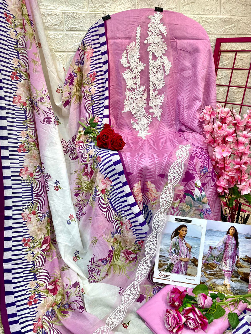 Sharaddha Nx Queen Coourt Vol 1 Lawn Cotton Pakistani Salwar Kameez