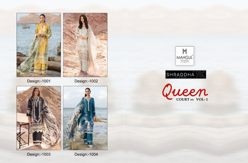 Sharaddha Nx Queen Court Vol 1 Nx Lawn Cotton Heavy Embroidery Salwar Kameez