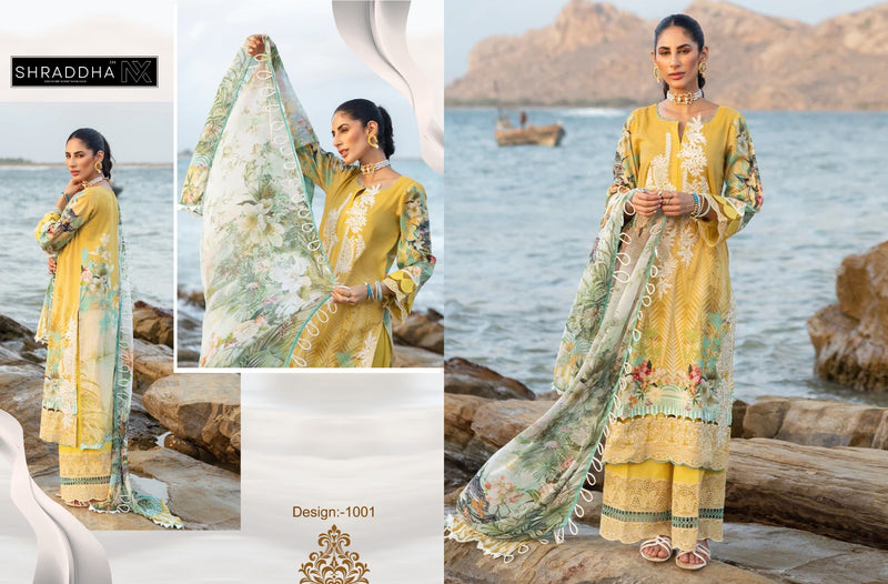 Sharaddha Nx Queen Court Vol 1 Nx Lawn Cotton Heavy Embroidery Salwar Kameez