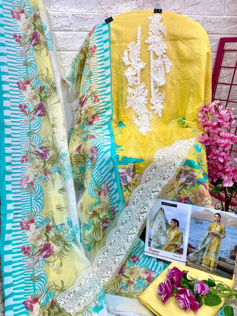 Sharaddha Nx Queen Court Vol 1 Nx Lawn Cotton Heavy Embroidery Salwar Kameez