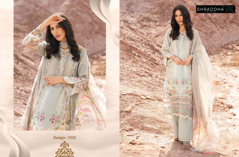 Sharaddha Nx Queen Court Vol 1 Nx Lawn Cotton Heavy Embroidery Salwar Kameez