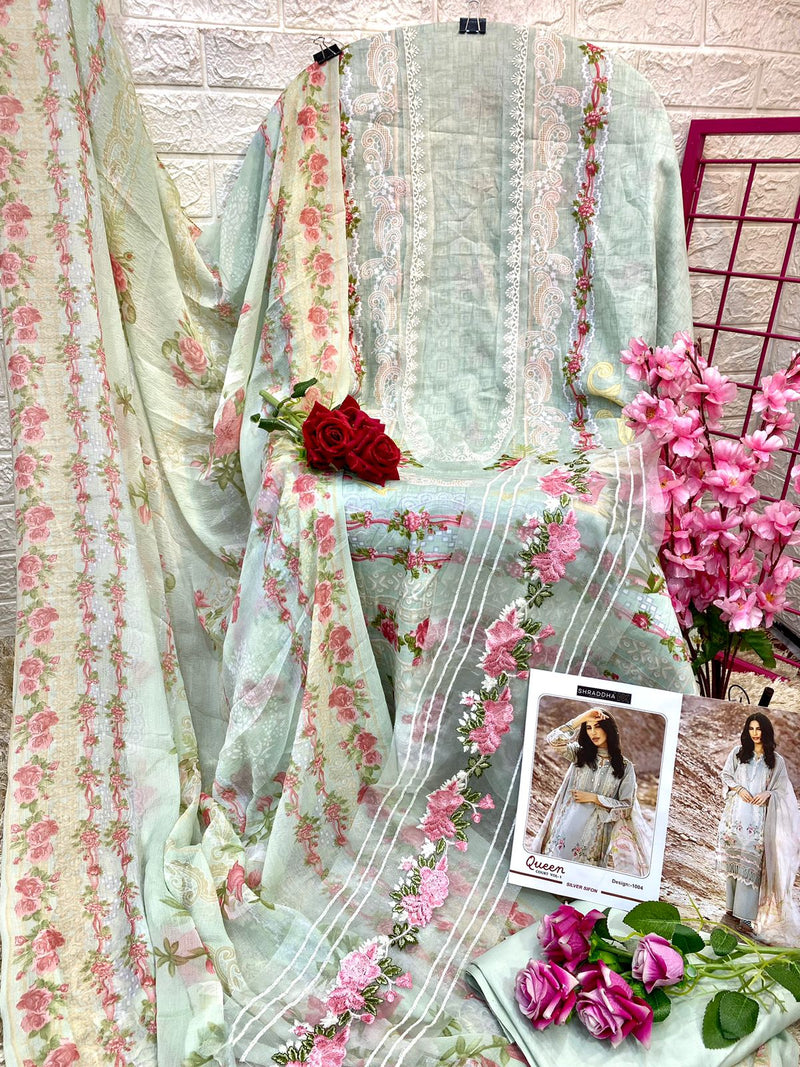 Sharaddha Nx Queen Court Vol 1 Nx Lawn Cotton Heavy Embroidery Salwar Kameez