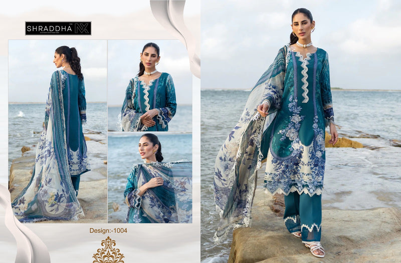 Sharaddha Nx Queen Court Vol 1 Nx Lawn Cotton Heavy Embroidery Salwar Kameez