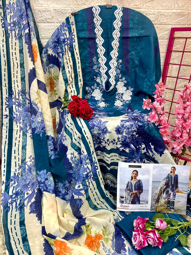 Sharaddha Nx Queen Court Vol 1 Nx Lawn Cotton Heavy Embroidery Salwar Kameez