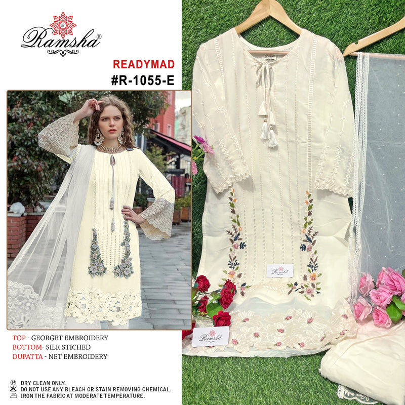 Ramsha R 1055 Nx Georgette Fancy Embroidery Designer Ready Made Suits