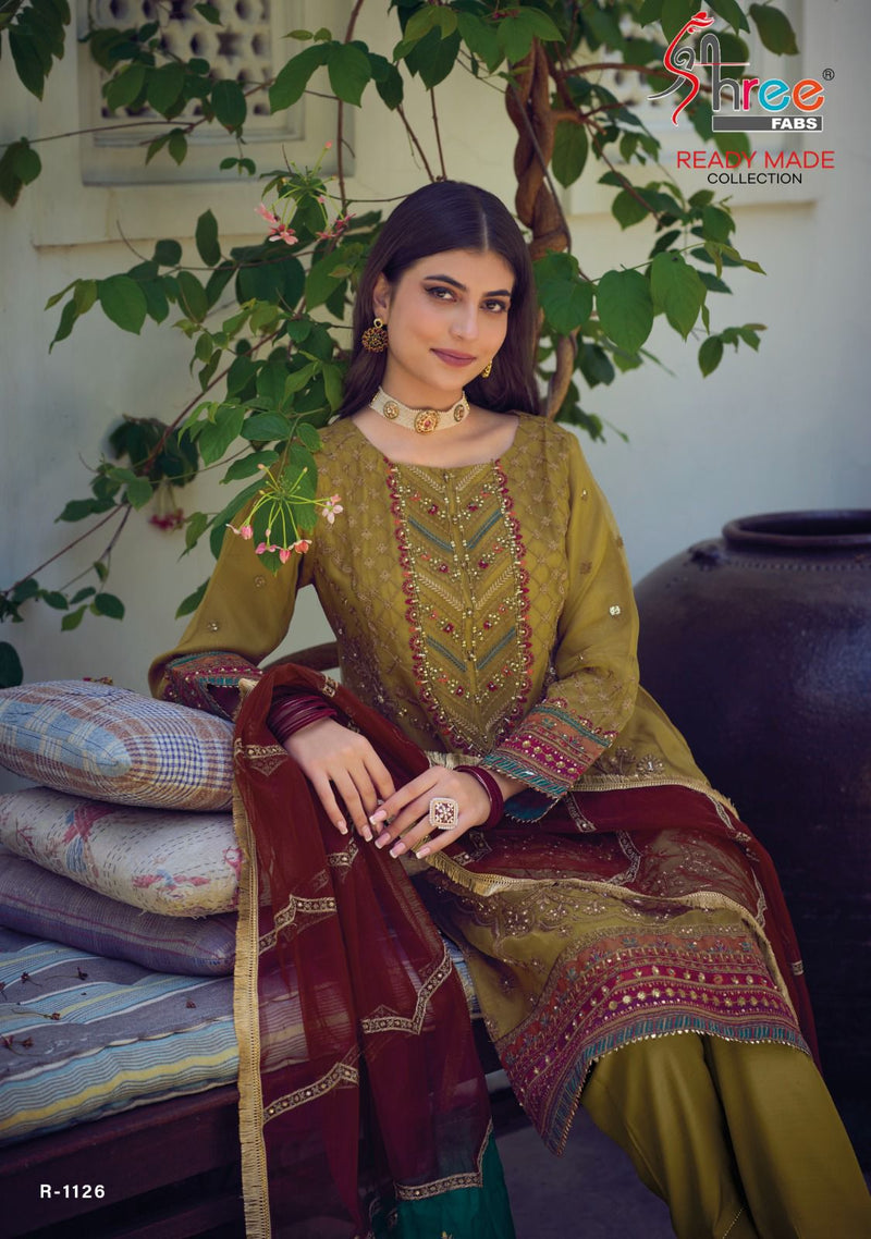 Shree Fabs R 1126 Organza Heavy Beautiful Embroidered Pakistani Suits