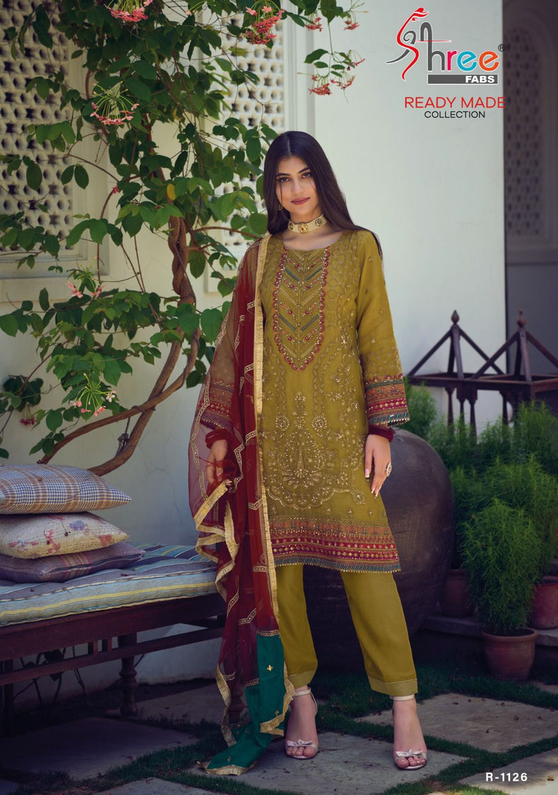 Shree Fabs R 1126 Organza Heavy Beautiful Embroidered Pakistani Suits