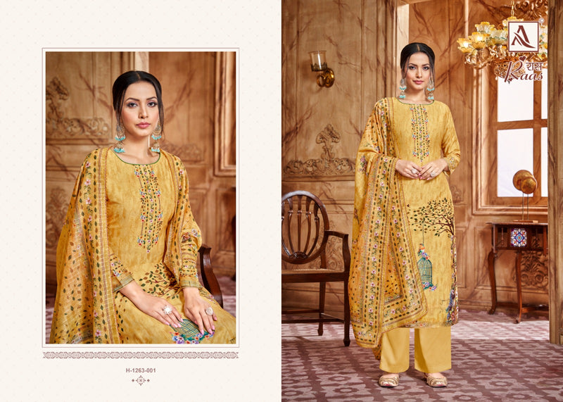 Alok Suits Raas Muslin Digital Style Prints With Swarovski Diamond Work Suits