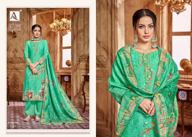 Alok Suits Raas Muslin Digital Style Prints With Swarovski Diamond Work Suits