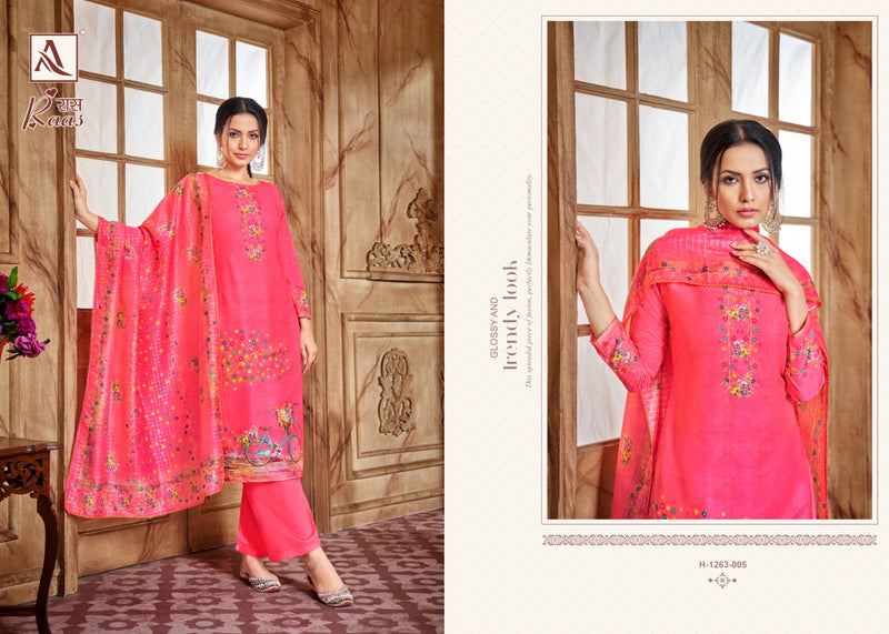 Alok Suits Raas Muslin Digital Style Prints With Swarovski Diamond Work Suits