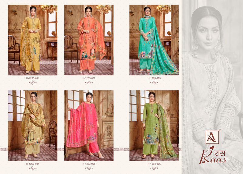 Alok Suits Raas Muslin Digital Style Prints With Swarovski Diamond Work Suits