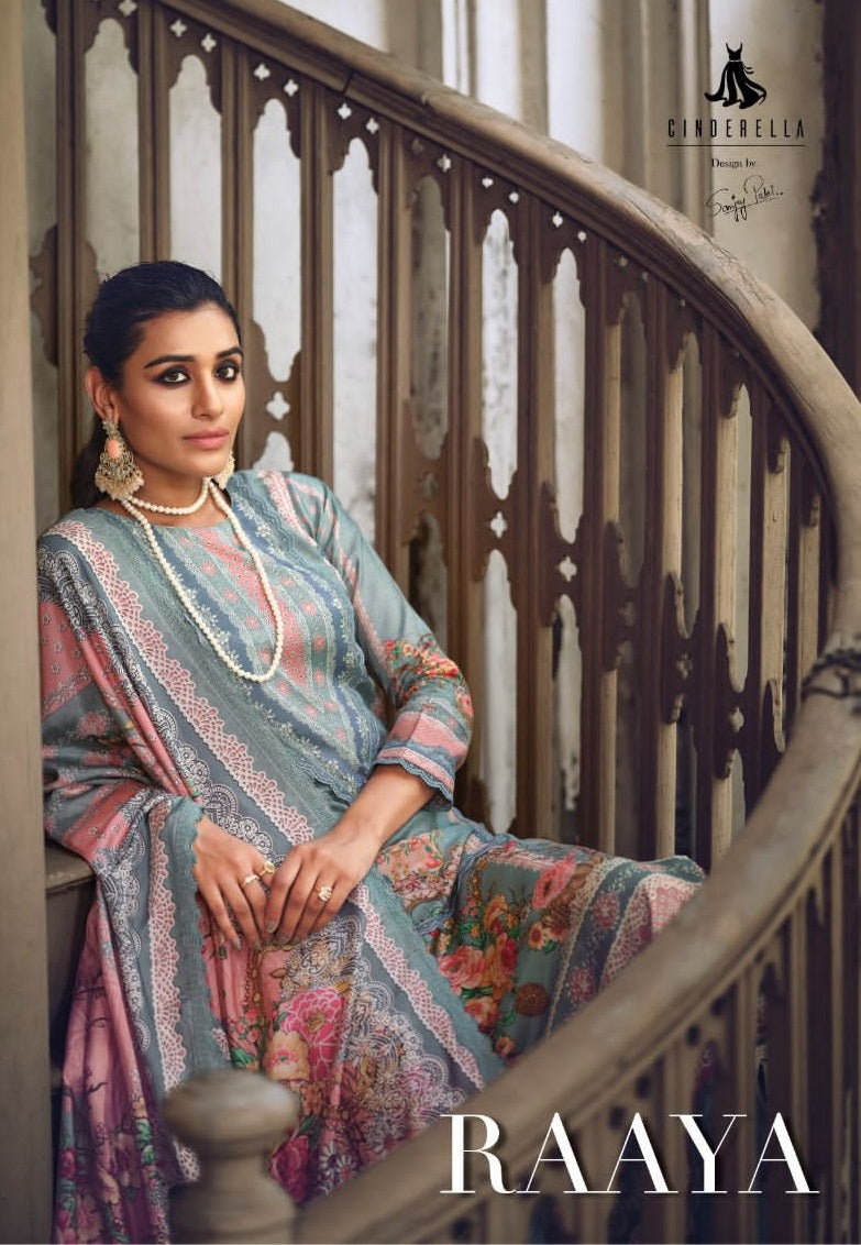 Cindrella Raaya Muslin Digital Printed Fancy Pakistani Salwar Suits