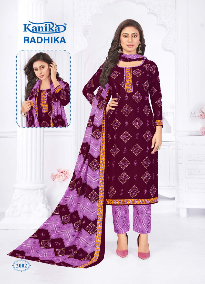 Kanika Radhika Vol 2 Cotton Printed Regular Wear Salwar Suit Collection