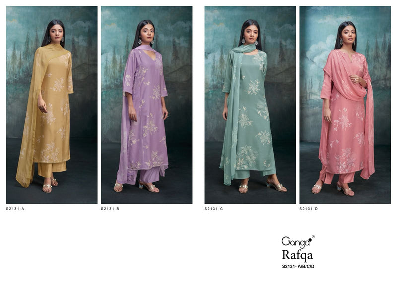 Ganga Rafqa 2131 Pashmina Digital Printed With Hand Work Winter Wear Suit Collection