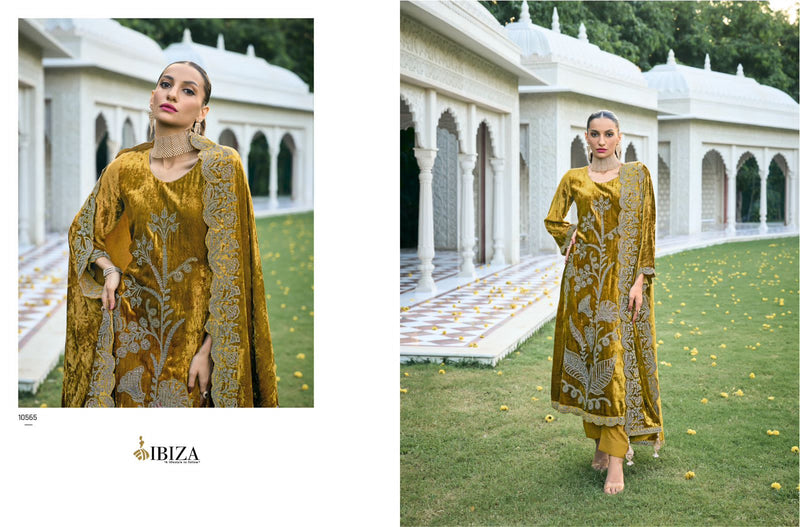 Ibiza Rajkumari Velvet Exclusive Designer Classic Look Embroidered Suits
