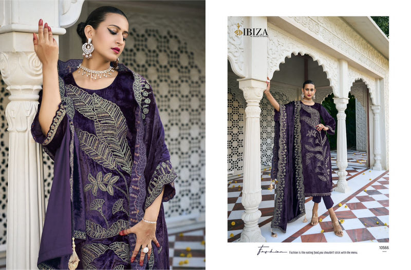 Ibiza Rajkumari Velvet Exclusive Designer Classic Look Embroidered Suits
