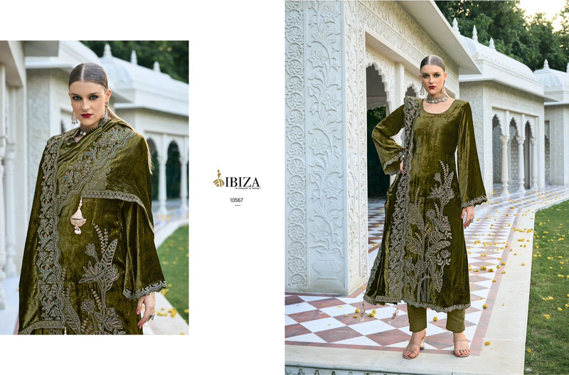 Ibiza Rajkumari Velvet Exclusive Designer Classic Look Embroidered Suits