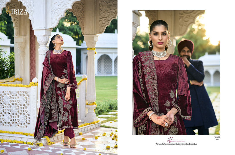Ibiza Rajkumari Velvet Exclusive Designer Classic Look Embroidered Suits