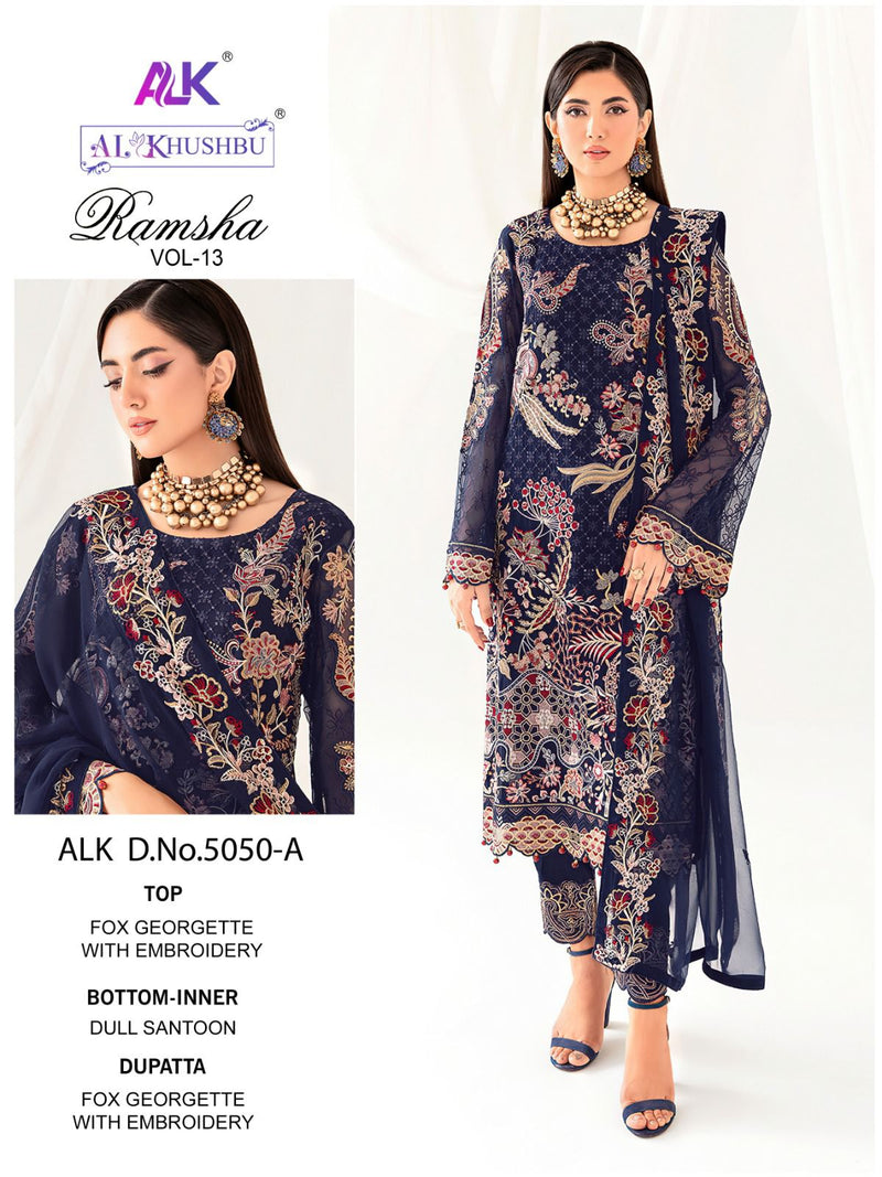 Zaha Ramsha Vol 13 Georgette With Heavy Embroidery Pakistani Suits