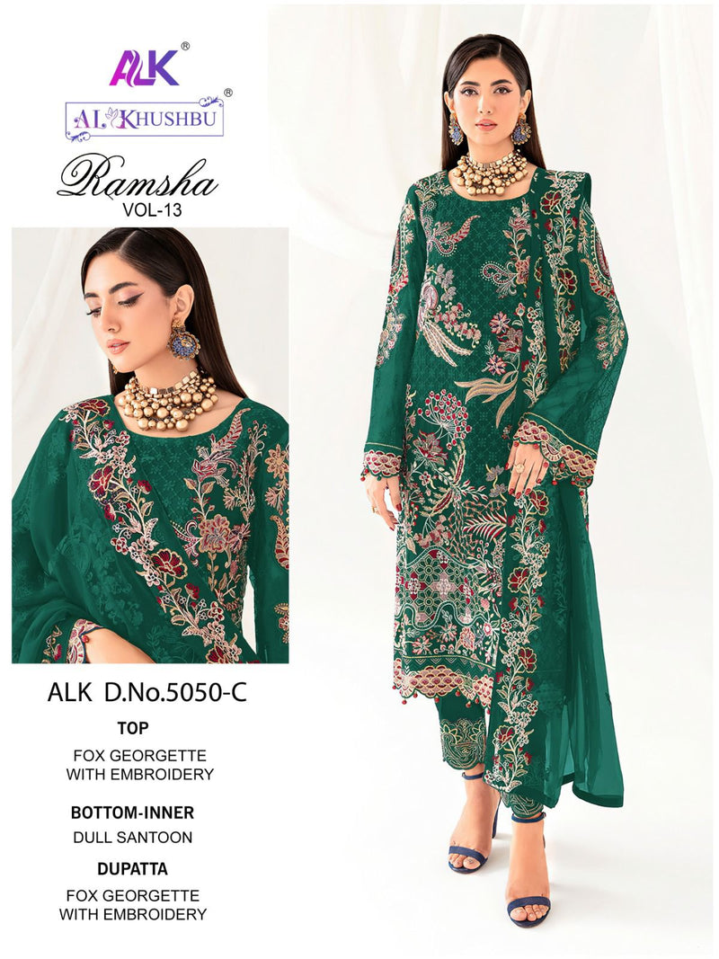 Zaha Ramsha Vol 13 Georgette With Heavy Embroidery Pakistani Suits